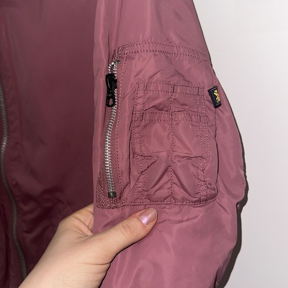 Alpha Industries Mauve Bomber Jacket - Picture 3 of 6